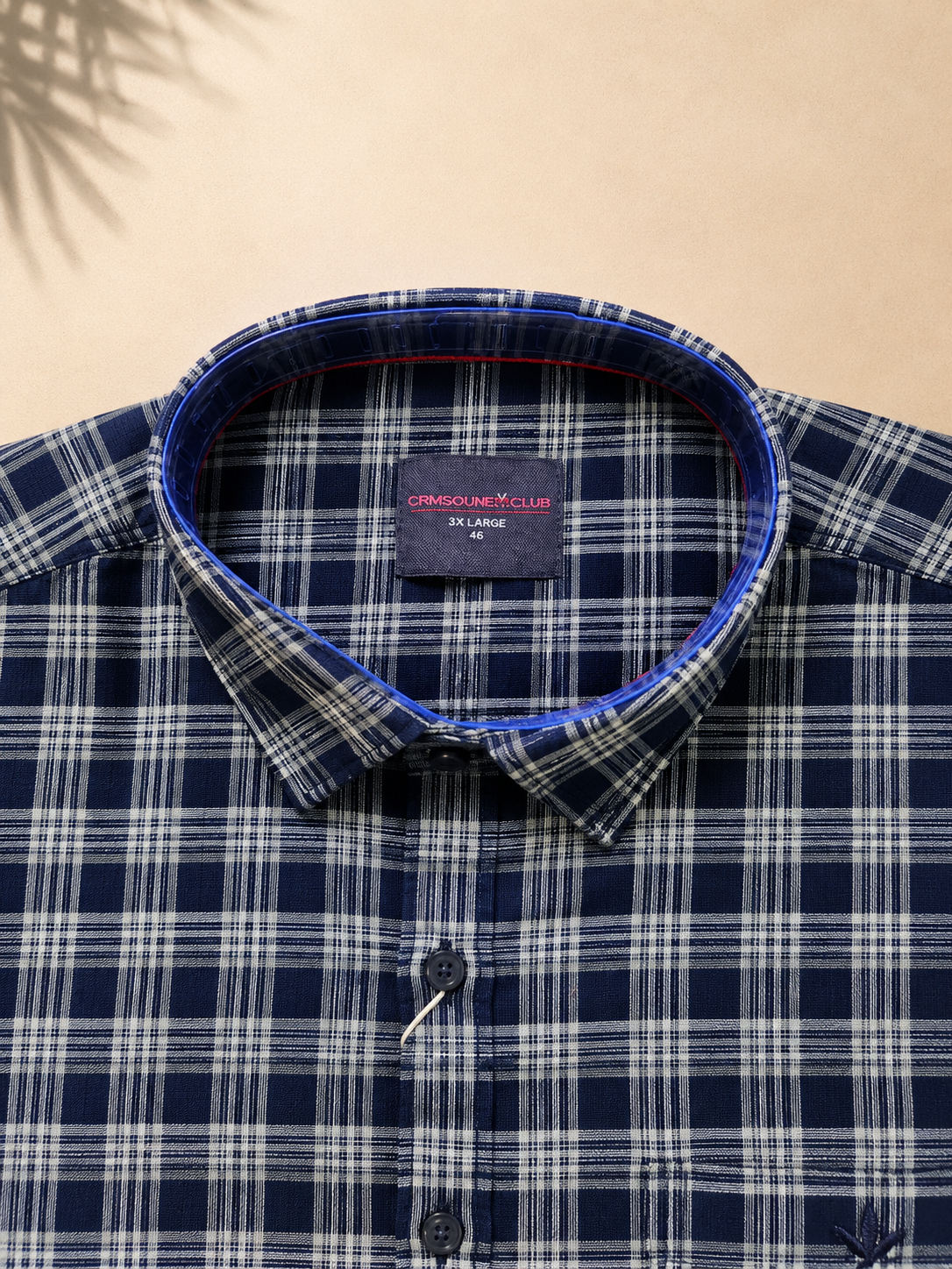 Men's Blue Checked Half Sleeve Cotton Shirt