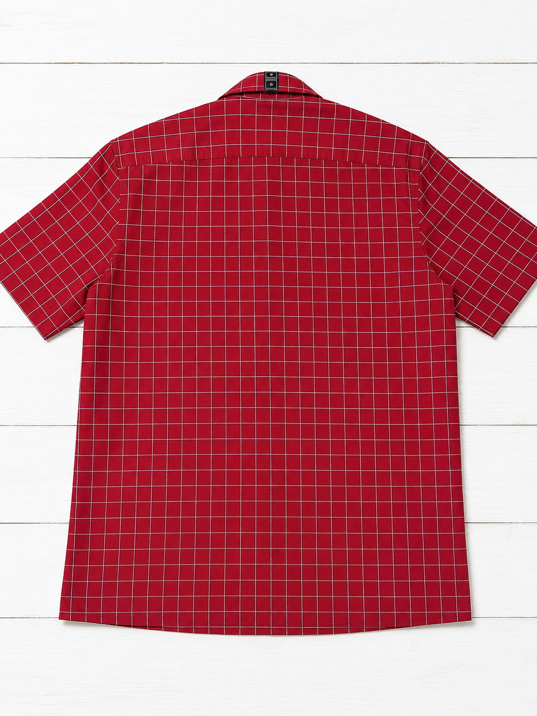 Turtle Red Checked Half Sleeve Cotton Shirt for Men