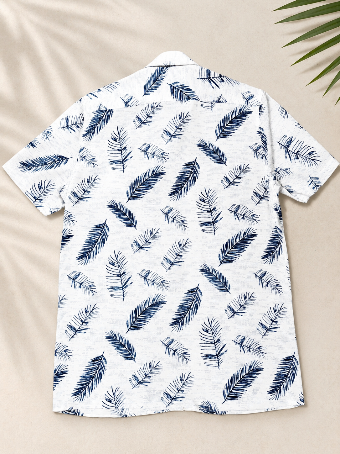 Turtle Floral Print Half Sleeve Cotton Shirt for Men